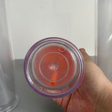 24oz Clear Double Wall Acrylic Tumblers GLOW IN THE DARK for snowglobe makers.